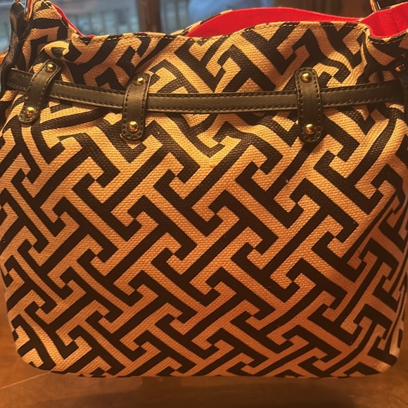 Spartina 449 brand Natural Linen and Leather Purse - Picture 4 of 4